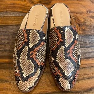 Madewell size 8 Snakeskin Mules